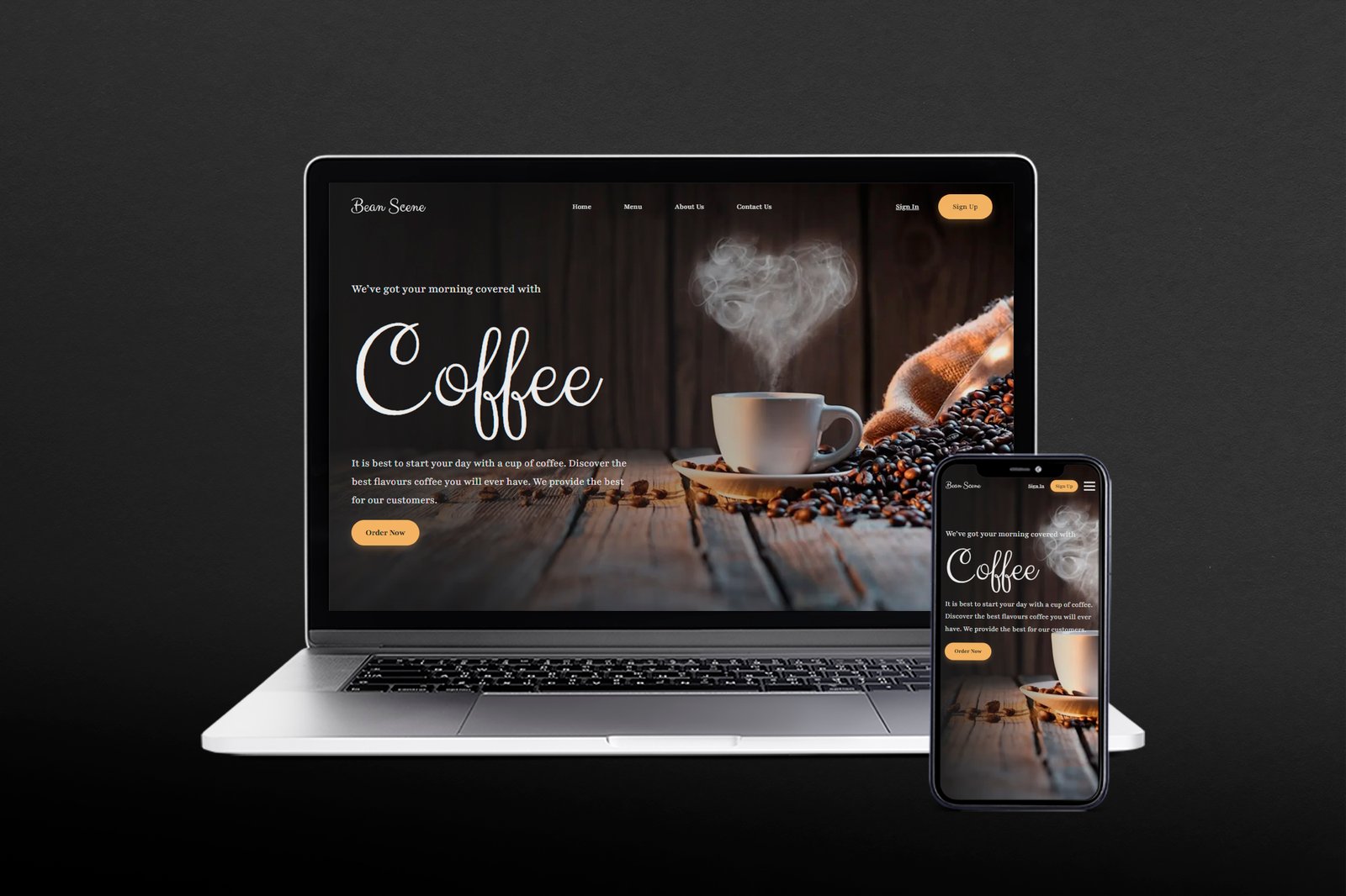 Desktop and mobile versions website
